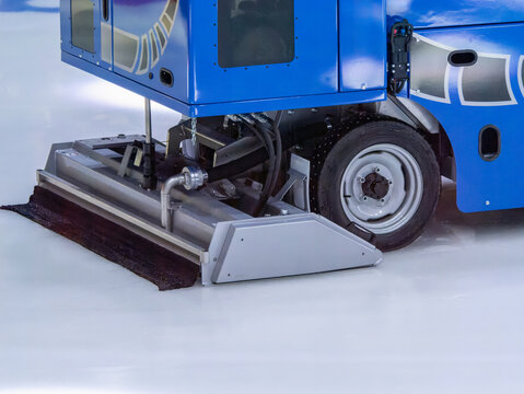 Professional Ice Resurfacing Machine at work