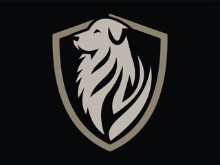 Great Pyrenees Dog Icon Minimalist Flat Vector Illustration