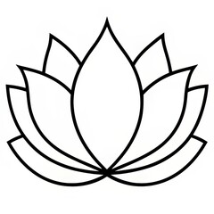lotus flower minimal icon
