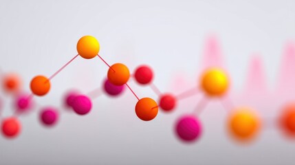Abstract representation of colorful data visualization with spheres and lines illustrating statistics and analytics concepts for creative projects