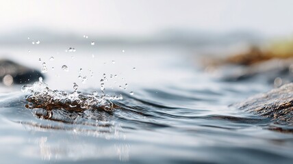 background of gently rippled water with faint out-of-focus debris
