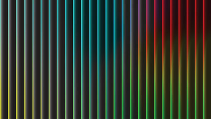 Abstract Vertical Neon Gradient Lines Background with Multicolor Glow