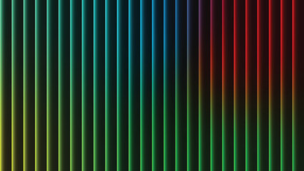 Abstract Vertical Gradient Lines Background with Neon Multicolor Light Effect