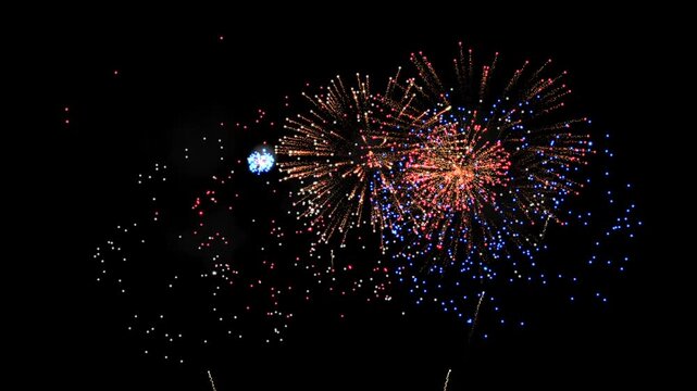 Animated fireworks background.
