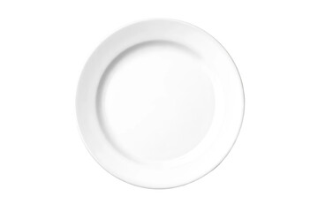 Empty White Plate Isolated