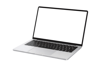 Laptop With Blank Screen Isolated