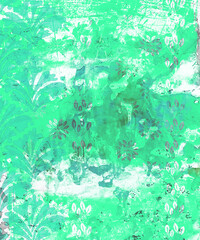 Peeling and deteriorating wallpaper and painted wall