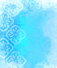 Hand-Painted Floral Watercolor Background &ndash; Soft Layered Flower Illustration