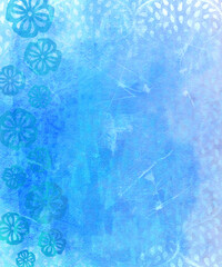 Hand-Painted Floral Watercolor Background &ndash; Soft Layered Flower Illustration