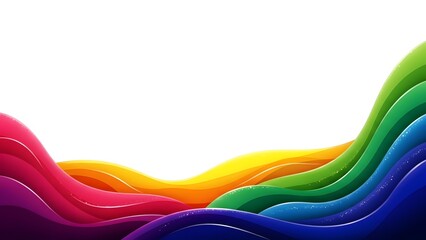 Vibrant rainbow colored wavy abstract background