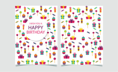 Cute Kids Birthday Invitation Card with Fun Elements