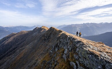 Mountaineer on the Grad, Venet crossing, Ötztal Alps, Tyrol, Austria