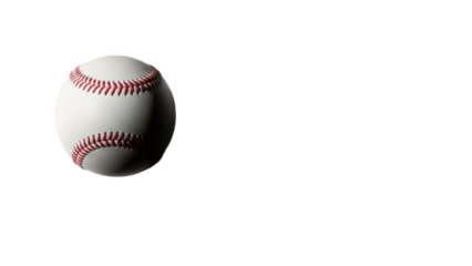 Premium white leather baseball with classic red stitching isolated on clean white background, professional sports ball for training, games, collectors and decorative display

