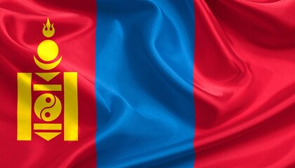 Naklejka premium flag of Mongolia