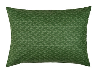 down pillow with cotton cover, isolate on a white background