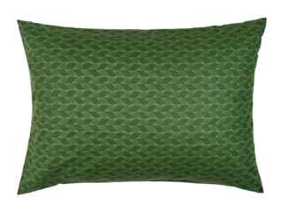 down pillow with cotton cover, isolate on a white background