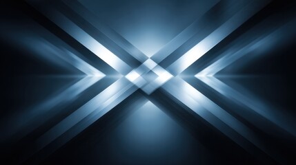 Abstract Geometric Design with Light Rays and Smooth Gradients Conveying Depth and Motion in Blue Tones for Technology and Creative Backgrounds