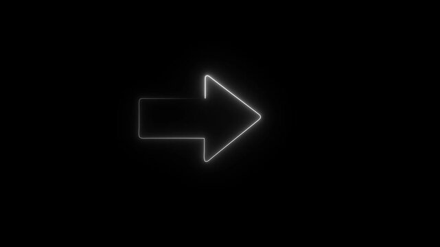 Animated arrow bouncing slide to down arrow icon on black background for scroll navigation and user interface indicator
