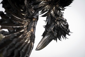 Dead raven, hung up as a deterrent, Drangsnes, Westfjords