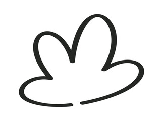 Hand drawn doodle cloud element