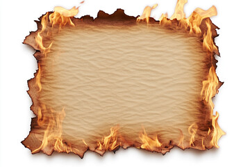 old paper with burnt edges frame