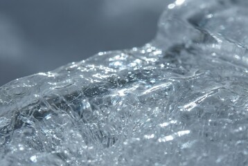 Close-up of Sparkling Water Surface