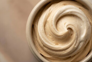 Creamy Swirl of Light Brown Spread