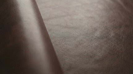 Close-up of Soft Brown Leather Texture
