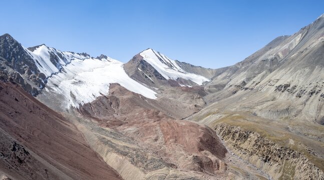 Barren high mountains, Pamir Mountains, Osh Province, Kyrgyzstan