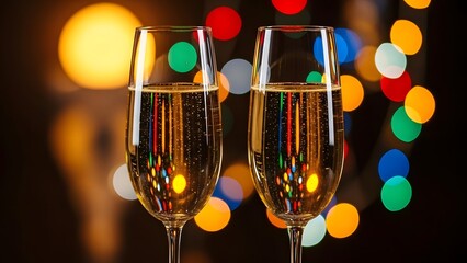 Celebratory champagne flutes