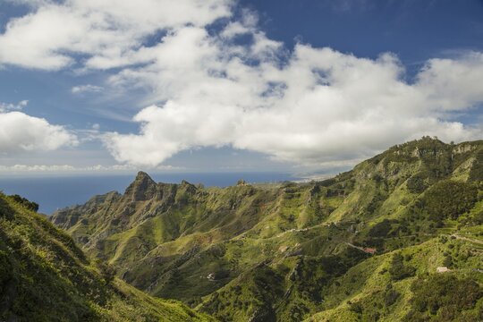 Panorama from Mirador Pico del Ingl&eacute;s, Las, macizo de anaga (Montanas de Anaga), Tenerife, Canary Islands, Spain