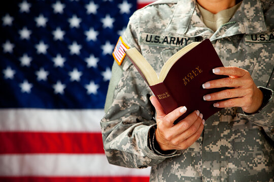 Soldier: Reading a Bible