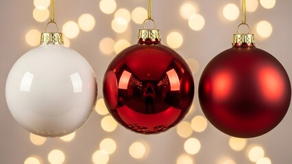 Three festive christmas ornaments
