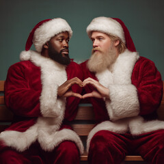 santa claus giving a gift 