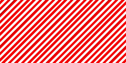 A striking background of diagonal red and white stripes fills the frame