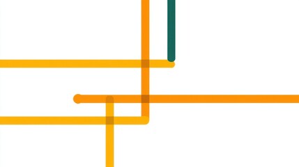 Abstract geometric lines in vibrant orange and green colors creating dynamic patterns on white background for modern design, art, and creative projects