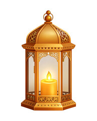 ramadan kareem lantern isolated, Arabic lamp with light, Muslim holiday, Islamic fasting