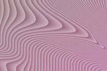 A pink abstract background featuring wavy lines with a three-dimensional effect creating a sense of depth and texture