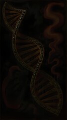 the DNA double helix being modified