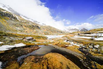 Nature at the M&ouml;lltal Glacier. Landscape in the mountains of Carinthia.
