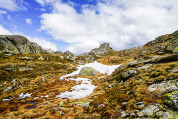 Nature at the M&ouml;lltal Glacier. Landscape in the mountains of Carinthia.
