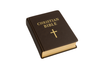 Holy Christian Bible Book Isolated on Transparent Background