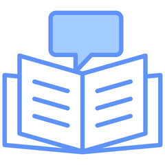 Story Outline Blue Color Icon