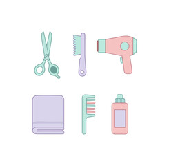 Styling tools set illustration