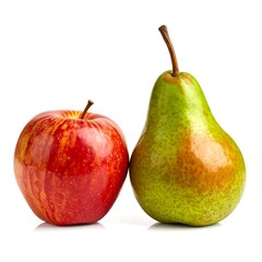Two fresh fruits, apple and pear