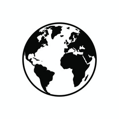 Fototapeta premium earth globe vector on white background.
