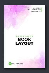 Light colorful purple vector watercolor A4 backgrounds for poster, brochure or flyer