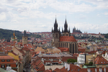 Obraz premium church of our lady of tyn and prague centre