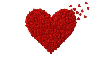 Heart shaped arrangement of hearts