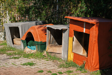 Handmade doghouse shelter for animals